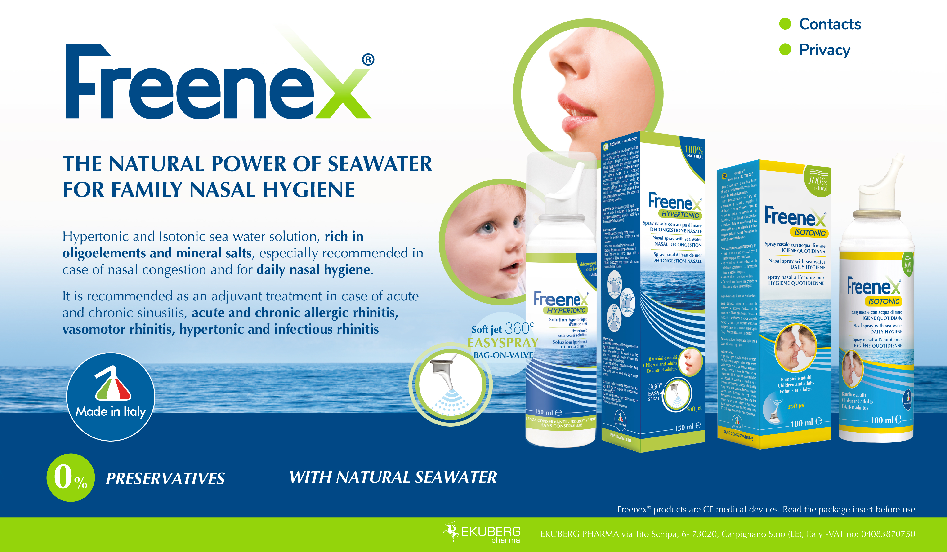 Freenex - The Natural Power of Seawater for Family Nasal Hygiene